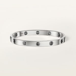 Cartier LOVE bracelet B6074517 白金陶瓷手镯